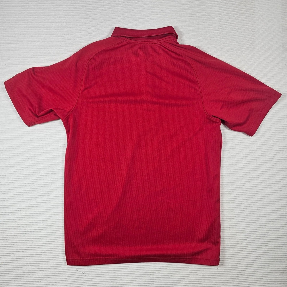 Slazenger Golf Mens Red Polo Shirt Large Short Sleeve Performance Textured Top‎ - Picture 5 of 5
